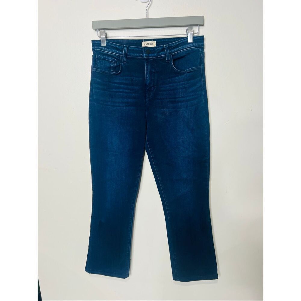 L'AGENCE Oriana High Rise Straight Jeans Bleu Jay Sz 30